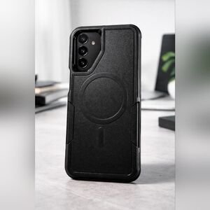 Samsung Galaxy A26 Rugged Shockproof Case Black w/ Magnetic Ring Grip Stand  New